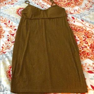 Gold stripes sparkles dress